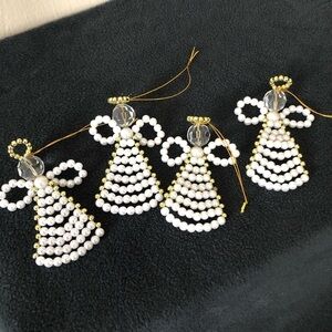 Pearl Angel Ornaments, hand crafted, new